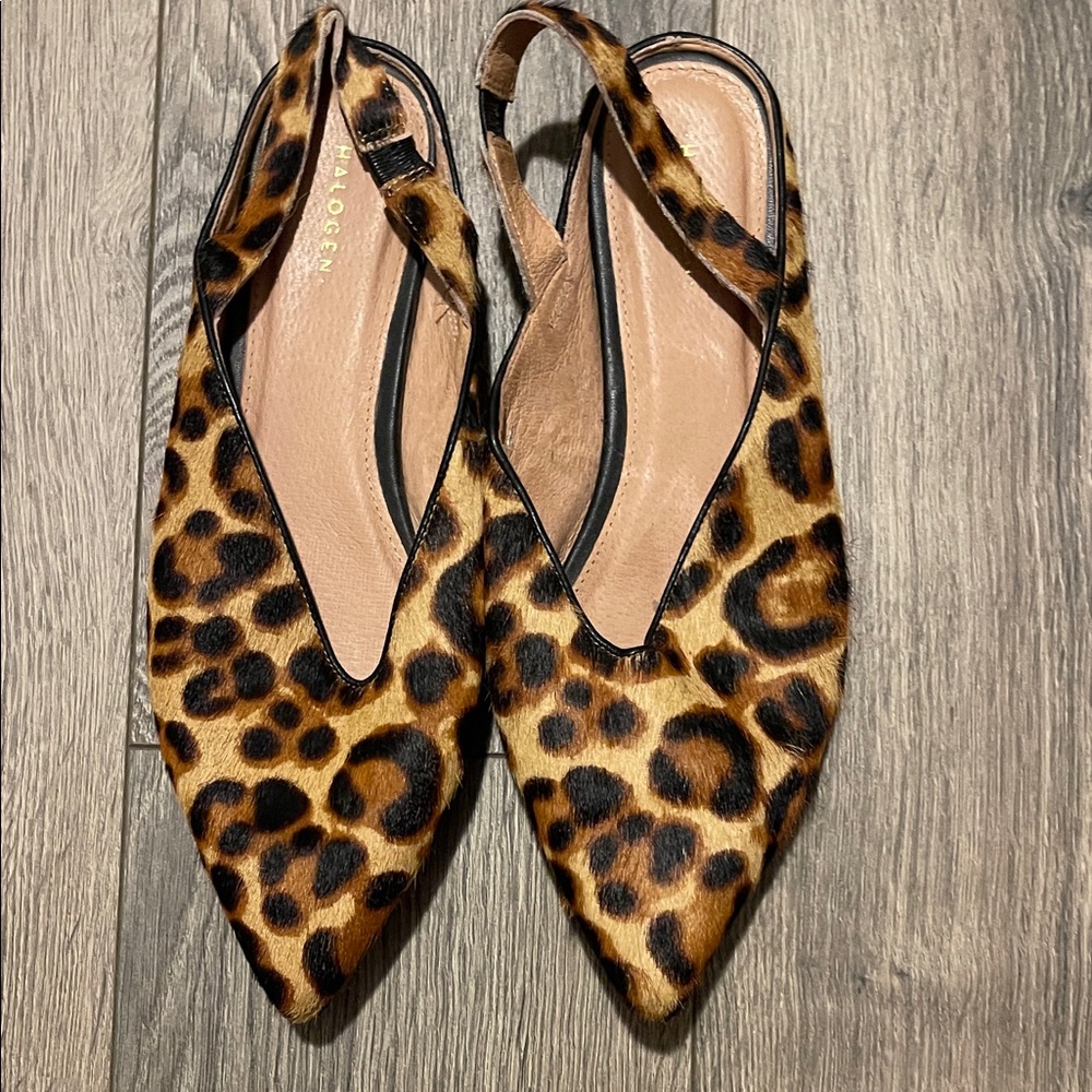 Halogen Animal Print Slingback Flats